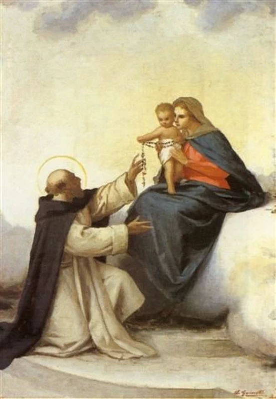 Madonna del Rosario con santo